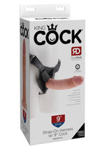Load image into Gallery viewer, King Cock Strap-On Harness with Dildo - Flesh/Vanilla - 9in
