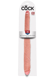King Cock Tapered Double Dildo - Flesh/Vanilla - 16in