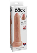 Load image into Gallery viewer, King Cock Uncut Dildo - Vanilla - 9in