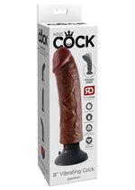 Load image into Gallery viewer, King Cock Vibrating Dildo - Chocolate - 8in
