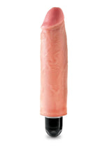 Load image into Gallery viewer, King Cock Vibrating Stiffy Dildo - Flesh/Vanilla - 6in
