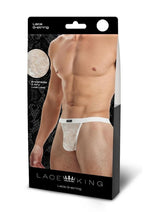 Load image into Gallery viewer, Lace King Lace G-String - White - Medium/Small
