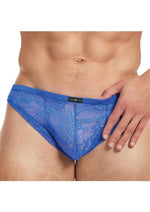 Load image into Gallery viewer, Lace King Lace Thong - Blue - Medium/Small

