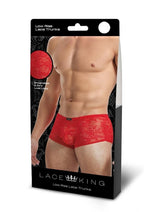 Load image into Gallery viewer, Lace King Lace Trunks - Red - Medium/Small
