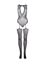 Load image into Gallery viewer, Le Desir Contrast Suspender Bodystocking
