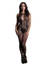 Load image into Gallery viewer, Le Desir Criss Cross Neck Bodystocking - Black - One Size
