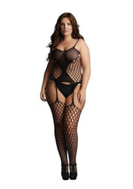 Load image into Gallery viewer, Le Desir Fence Net Suspender Bodystocking - Black - Queen
