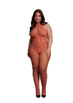 Load image into Gallery viewer, Le Desir Fishnet Lace Bodystocking - Queen - Sunset Glow - Orange - Queen
