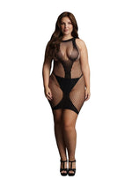 Load image into Gallery viewer, Le Desir High Neck Contrast Mini Dress - Black - Queen