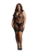 Load image into Gallery viewer, Le Desir High Neck Lace Mini Dress - Black - Queen