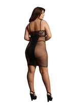 Load image into Gallery viewer, Le Desir Knee-Length Lace and Fishnet Dress