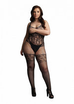 Load image into Gallery viewer, Le Desir Lace and Fishnet Bodystocking - Black - Queen
