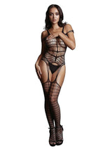 Load image into Gallery viewer, Le Desir Shredded Bodystocking - Black - One Size
