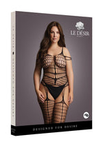 Load image into Gallery viewer, Le Desir Shredded Suspender Bodystocking - Black - Queen

