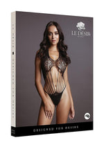 Load image into Gallery viewer, Le Desir Strappy Lace Teddy - Black - One Size

