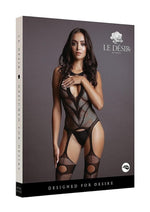 Load image into Gallery viewer, Le Desire Suspender Bodystocking - Black - One Size
