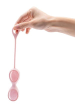 Load image into Gallery viewer, Le Wand Crystal Yoni Eggs Silicone Kegal Balls - Rose Quartz
