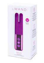 Load image into Gallery viewer, Le Wand Deux Silicone Rechargeable Dual Vibrator - Cherry/Purple
