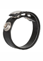 Load image into Gallery viewer, Leather 3 Snap Ring Cock - Black

