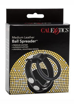 Load image into Gallery viewer, Leather Ball Spreader Cock Ring - Black - Medium
