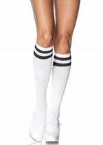 Load image into Gallery viewer, Leg Avenue Athletic Knee High - Black/White - One Size