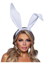 Load image into Gallery viewer, Leg Avenue Bendable Velvet Bunny Ears - White - One Size
