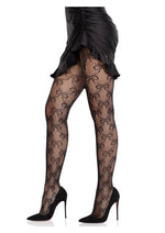 Load image into Gallery viewer, Leg Avenue Bow Net Tights - Black - One Size