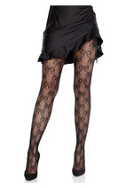 Load image into Gallery viewer, Leg Avenue Bow Net Tights - Black - One Size