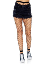 Load image into Gallery viewer, Leg Avenue Diamond Net Footless Tights - Black - One Size