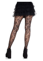 Load image into Gallery viewer, Leg Avenue Double Heart Net Tights