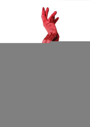 Leg Avenue Elbow Length Satin Gloves - Red - One Size