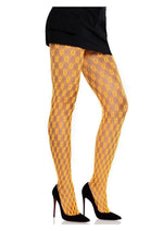 Load image into Gallery viewer, Leg Avenue Eyelet Net Tights - Neon Orange - One Size