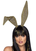 Load image into Gallery viewer, Leg Avenue Glitter Bunny Ears - Gold - One Size

