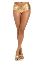 Load image into Gallery viewer, Leg Avenue Lame Ruffle Back Shorts