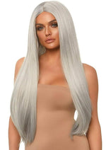 Load image into Gallery viewer, Leg Avenue Long Straight 33 Center Part Wig - Grey - One Size
