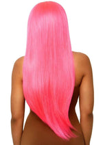 Load image into Gallery viewer, Leg Avenue Long Straight 33 Center Part Wig - Neon Pink/Pink - One Size
