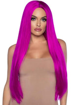 Load image into Gallery viewer, Leg Avenue Long Straight 33 Center Part Wig - Raspberry/Red - One Size
