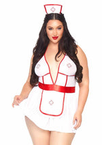 Load image into Gallery viewer, Leg Avenue Nightshift Nurse - Red/White - Queen - 3 Piece/Set
