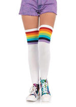 Load image into Gallery viewer, Leg Avenue Over The Rainbow Opaque Thigh High - Multicolor - One Size

