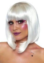 Load image into Gallery viewer, Leg Avenue Pearl Short Natural Bob Wig - White - One Size
