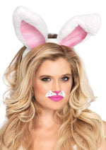 Load image into Gallery viewer, Leg Avenue Plush Bunny Ears - White - One Size