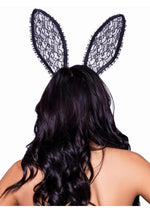 Load image into Gallery viewer, Leg Avenue Ruffle Bunny Ears - Black - One Size
