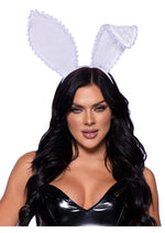 Load image into Gallery viewer, Leg Avenue Ruffle Bunny Ears - White - One Size
