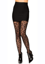 Load image into Gallery viewer, Leg Avenue Sheer Leopard Tights - Animal Print/Black - One Size
