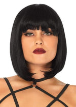 Load image into Gallery viewer, Leg Avenue Short Natural Bob Wig - Black - One Size
