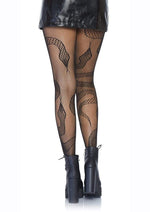 Load image into Gallery viewer, Leg Avenue Snake Net Tights - Black - One Size
