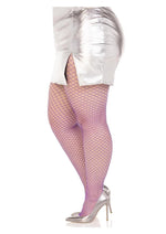 Load image into Gallery viewer, Leg Avenue Spandex Industrial Net Tights - 1x-2x - Purple