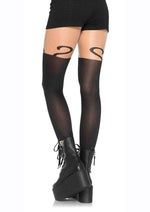 Load image into Gallery viewer, Leg Avenue Spandex Monkey Business Opaque Pantyhose with Curvy Tail - Black - One Size
