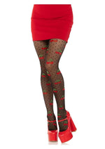 Load image into Gallery viewer, Leg Avenue Spandex Sheer Polka Dot Cherry Tights