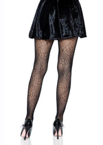 Load image into Gallery viewer, Leg Avenue Spider Lace Pantyhose - Black - One Size
